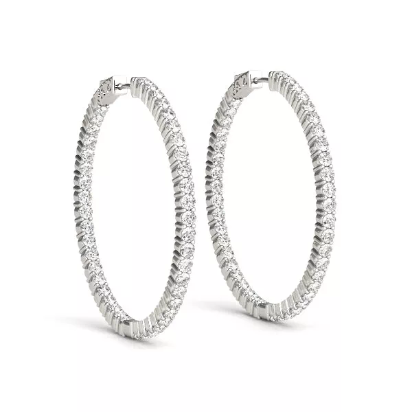 Classic Pavé Eternal Diamond Hoop Earrings